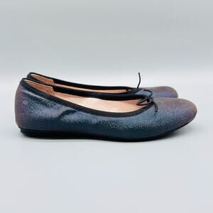 Bloch Shoes Girls 35 US 2.5 Blue Shimmer Ballet Flats Leda Comfort Slip On